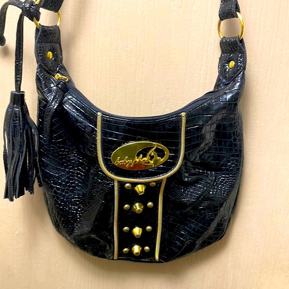 Handbags - Baby Phat black and gold shoulder purse excellent condition